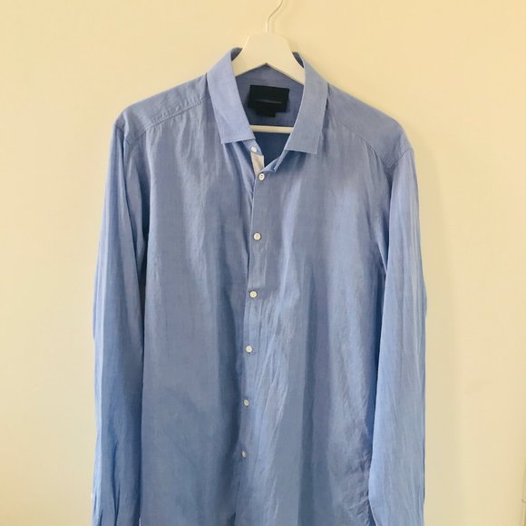 Diesel Black Gold Mid Blue End Casual Dress Shirt - Picture 14 of 15